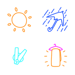 (simple)Weather&Washing Emoji
