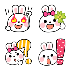 Cute Rabbita Simple Emotions Emoji