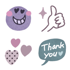 Dull colored emoji drawn by Kanapi