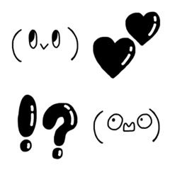monochrome emoticons