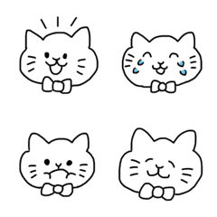 【白黒シンプル】シンプル猫さん日常用♪