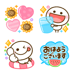 夏可愛い 棒人間 Emojilist Lineクリエイターズ絵文字まとめサイト