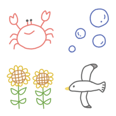 simple colorful emoji summer:)