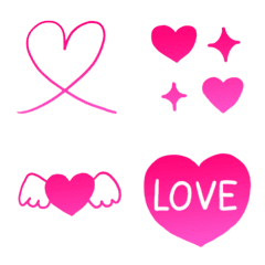 Pink gradient hearts