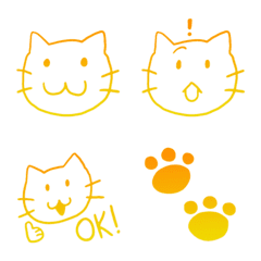 Orange gradient cat emoji