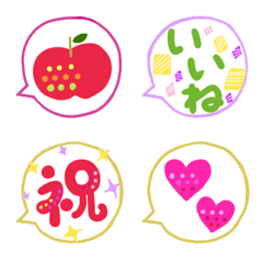 colorful fukidasi emoji