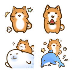 Japanese dog Shiba Inu ver.summer Emoji