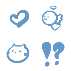 Blue emoji.