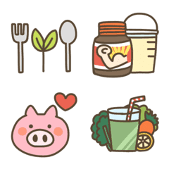 Emoji of Vegan and Vegetarian