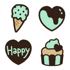 Chocolate mint color girly Emoji