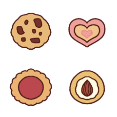 Cute emoji of cookies & biscuits