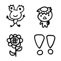 Various animals, flowers and symbols