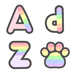 Rainbow Decorative character AtoZ
