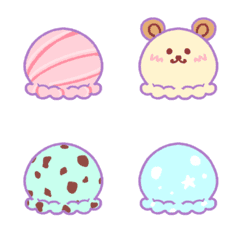 Dreamy and very cute ice cream emoji