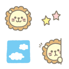 cute and loving lion emoji