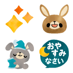 Honorific cute rabbit emoji