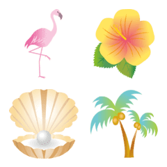 Tropical and fancy summer emoji
