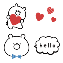 Girly Bear emoji "simple"