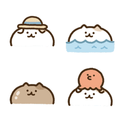Look up cat emoji(summer)