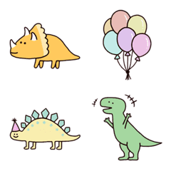 cute colors dinosaur emoji