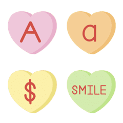 miniheart A-Z letter emoji
