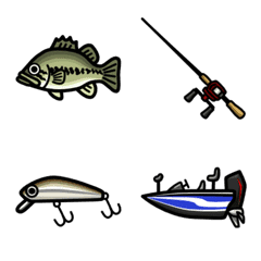 Black Bass Fishing Emojis