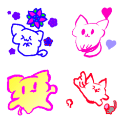 Cat emoji drawn by a child