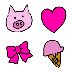 Pink Pig Pink Emoji