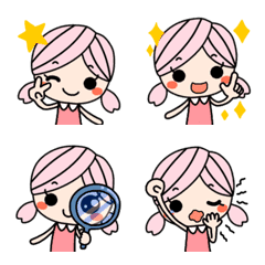 Cute Pgtails Hair GIRL popular Emoji