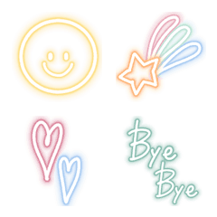 Very simple neon Emoji