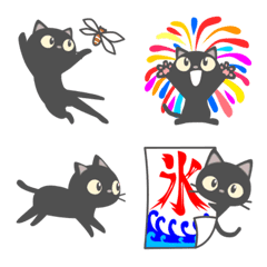 Let's use it! Black cat emoji. Summer.