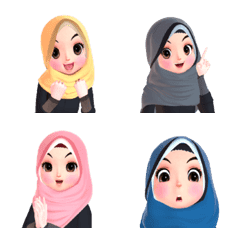 อมารีน่า สาวมุสลิม ฮิญาบเกิร์ล emoji