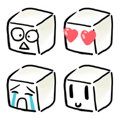 White Square Tofu Emoji