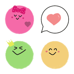 Colorful face simple emoji