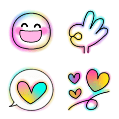 Cute Neon Stylish Pop Smile Emoji