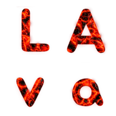 Lava English alphabet letter