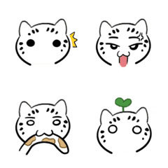 Snow Leopard Panthera Uncia Line Emoji Line Store