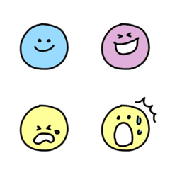 simple colorful round face emoji 2