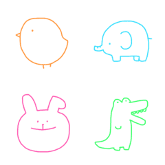 Handwriting animal emoji