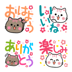 Cute Cat Nekunya Big Word Emoji