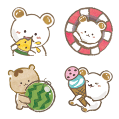 summer Wagashi bear 'Kinako' Emoji