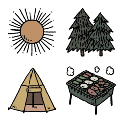キャンプ＆BBQ絵文字
