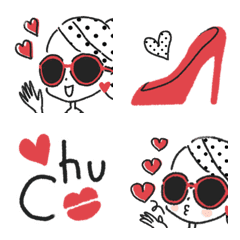 Adult girly fashionable Emoji [dot]