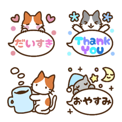 Emoji of a greeting (cat)