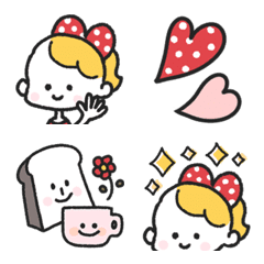 Polka dot girl everyday Emoji