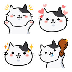 kawaii Bicolor cat emoticon Emoji.