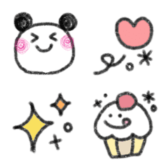 Panda and Sparkling Emoji *.