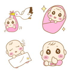 Life with a cute baby(Girl) Emoji vol.1