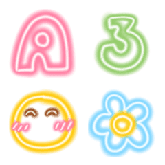 Cutie emoji : abc neon funny