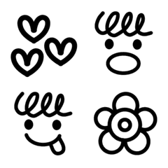 Black simple emoji